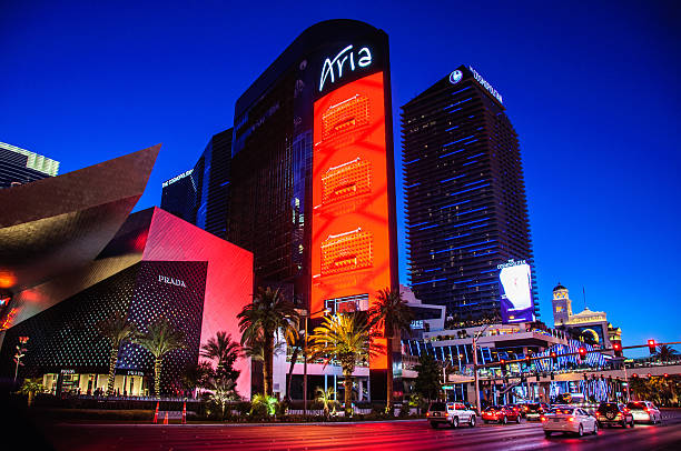 Famous Aria Hotel in Las Vegas, Nevada, USA stock photo