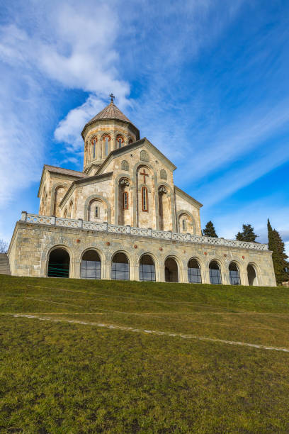 Famous Bodbe Monastery view in Signagi stock photo