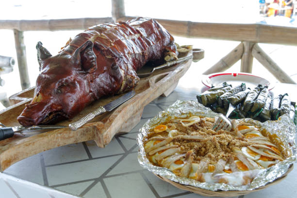 Famous Philippines food - Lechon stock photo