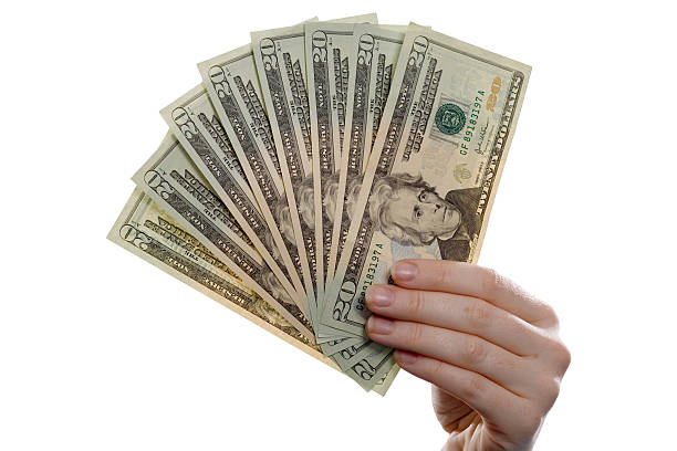 Fan with Dollars stock photo