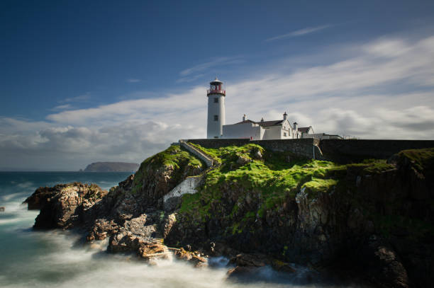 Fanad head at Donegal, Ireland Donegal, Ireland. Fanad head at Donegal, Ireland with lighthouse. Long Exposure county donegal stock pictures, royalty-free photos & images