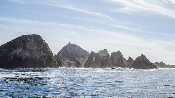 Farallon Islands, Coast of San Francisco, CA Wide shot of the Farallon Islands from a boat Farallon Islands stock pictures, royalty-free photos & images