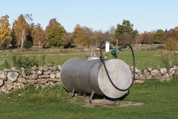 Farmers fuel tank stock photo