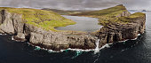 istock Faroe Islands Sorvagsvatn Lake Aerial Panorama Vagar Island 1273169478