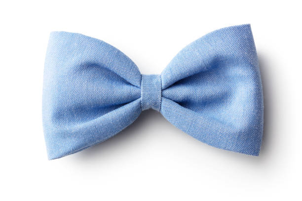 Fashion: Blue Bow Tie Isolated on White Background Fashion: Blue Bow Tie Isolated on White Background bow tie stock pictures, royalty-free photos & images