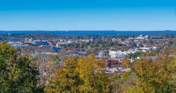 Fayetteville Arkansas in Autumn stock photo