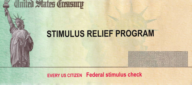 U.S. Federal stimulus package Coronavirus COVID-19 on global pandemic lockdown financial relief package government U.S. Federal stimulus package Coronavirus COVID-19 on global pandemic lockdown financial relief package from government stimulus check stock pictures, royalty-free photos & images