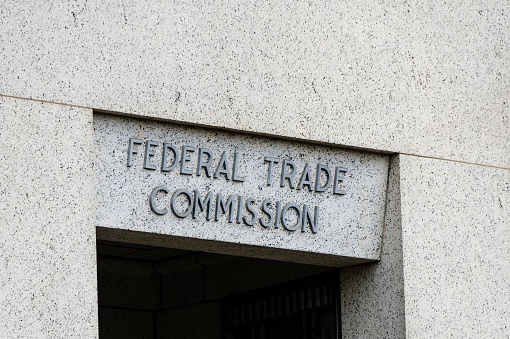 The building of the Federal Trade Commission in downtown Washington DC.