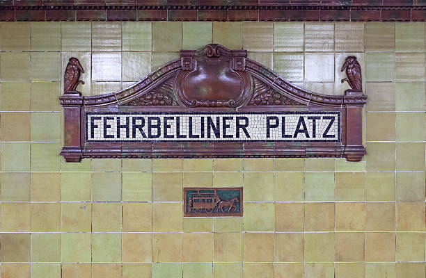 Fehrbelliner Square Sign stock photo