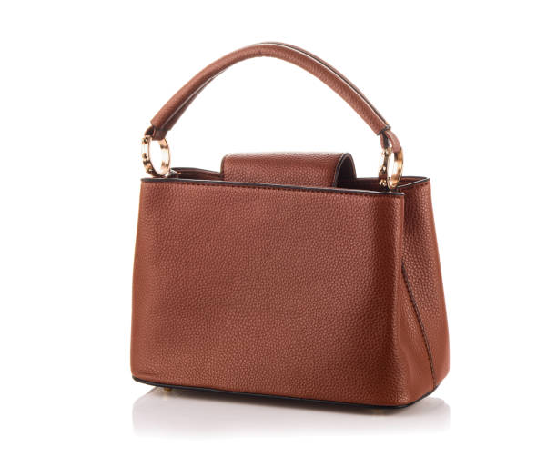 Female brown leather bag stock photo