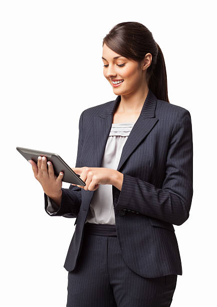 Female Executive Using Digital Tablet - Isolated stock photo