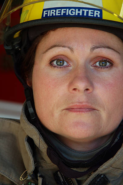 Female Firefighter stock photo