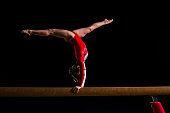 istock Female gymnast in sports hall 519265984