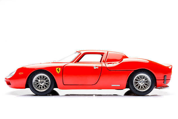 Ferrari 250 LM Kampen, The Netherlands - March 25, 2014: 1964 Ferrari 250 LM classic Le Mans race car model by Bburago isolated on a white background. 1964 stock pictures, royalty-free photos & images