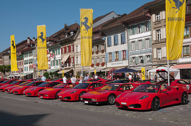 Ferrari Meeting stock photo