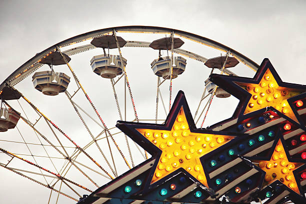 Ferris Wheel and Stars stock photo