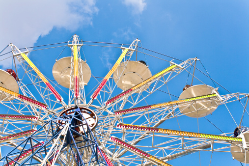 Ferris Wheel on a blue sky