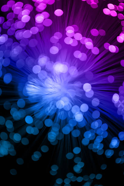Fiber optics abstract background stock photo