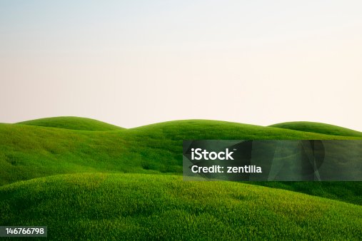 istock A field full of green grass and hills 146766798