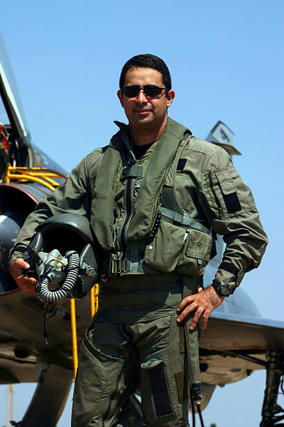 Fighter Pilot stock photo
