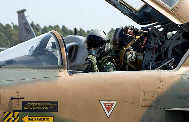 F-5E Fighter Pilot stock photo