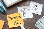 istock Financial aid is shown on the business photo using the text 1340553077