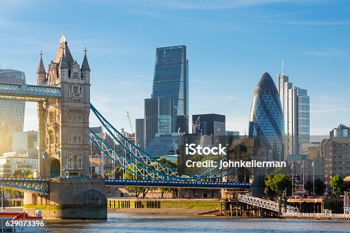 istock Financial District of London and the Tower Bridge 629073396