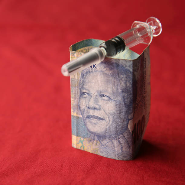un paquete de estímulo financiero para la imagen del concepto de economía sudafricana. - south africa covid fotografías e imágenes de stock