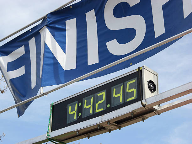Finish Line A timer for running marathons, triathalons, etc. Thanks for checking it out! marathon photos stock pictures, royalty-free photos & images