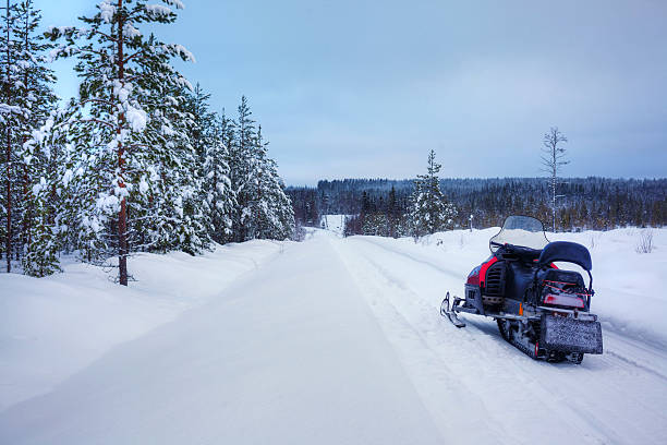 Finnish snowy lanscape stock photo