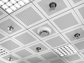 istock Fire detector and sprinklers 183893662