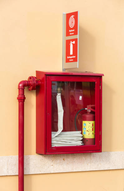 Fire extinguisher and hydrant stock photo