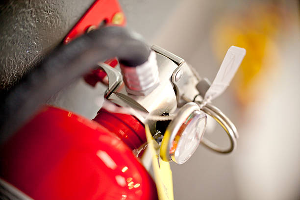 fire extinguisher stock photo