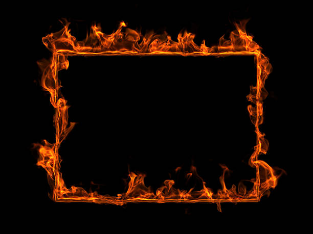 fire frame stock photo