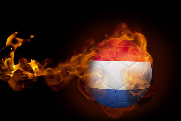 fire surrounding holland ball - michigan football 個照片及圖片檔