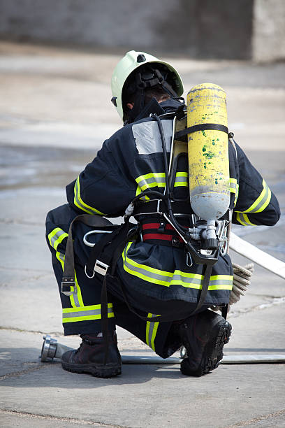 firefighter stock photo
