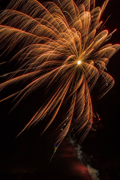 Firework explosion stock photo