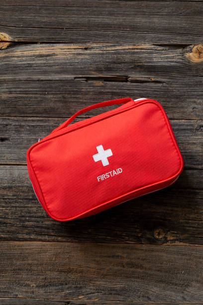 first aid kit stock photo