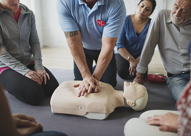 CPR First Aid Training Concept stock photo