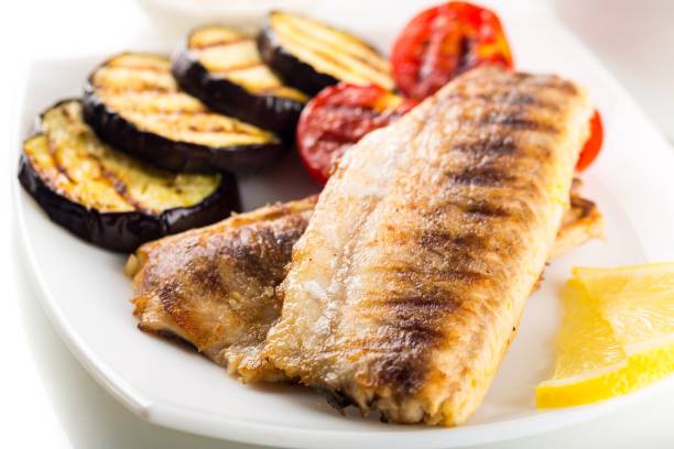 Fish. Fish grill grilled fillet dinner grouper perch perch fish stock pictures, royalty-free photos & images