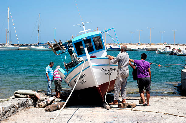 Fishing boat stock photo
