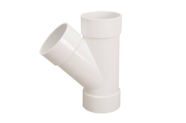PVC fittings pipes product stock photo