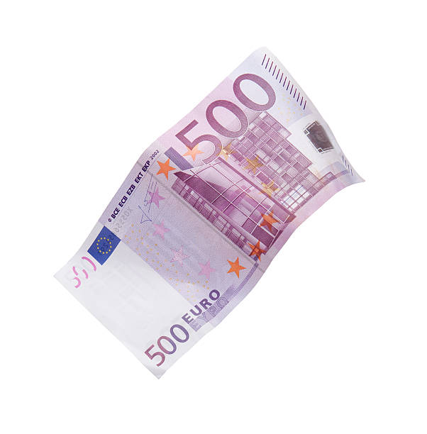 nota de quinhentos euros - notas euros voar imagens e fotografias de stock