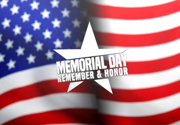 USA Flag And Memorial Day Concept USA Flag And Memorial Day Concept. Remember And Honor. memorial day background stock pictures, royalty-free photos & images