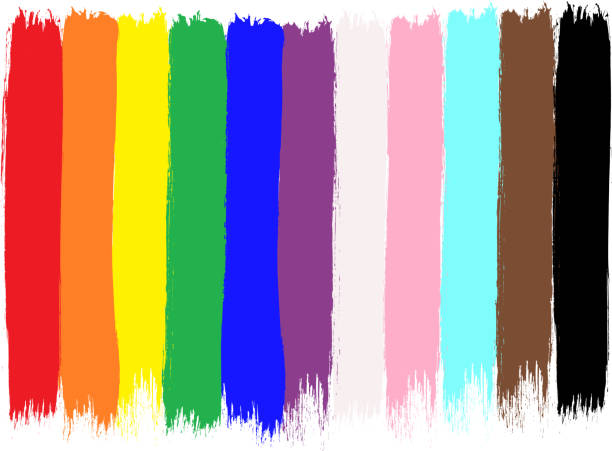 lgbtq + 驕傲和性權利的旗幟 - 同性戀自豪標誌 插圖 個照片及圖片檔