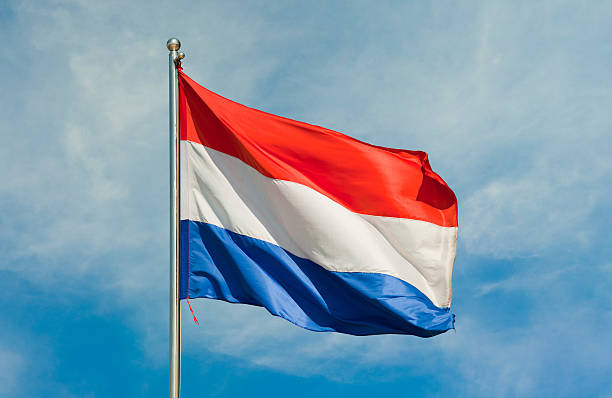 flagge von den niederlanden - holländische flagge stock-fotos und bilder