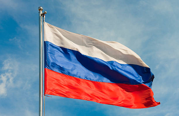 flag from russia  russia stock pictures, royalty-free photos & images