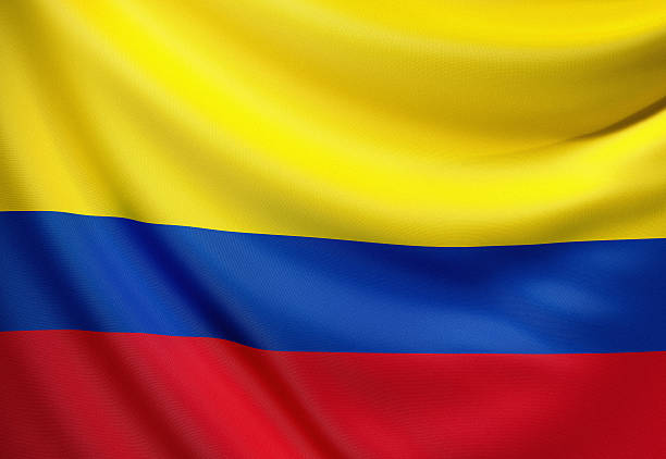Flag of Colombia stock photo