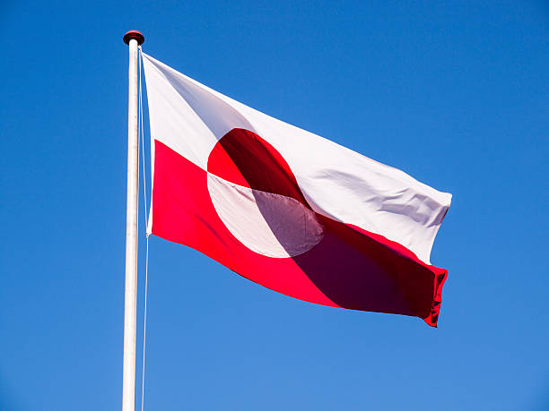 Flag of Greenland stock photo