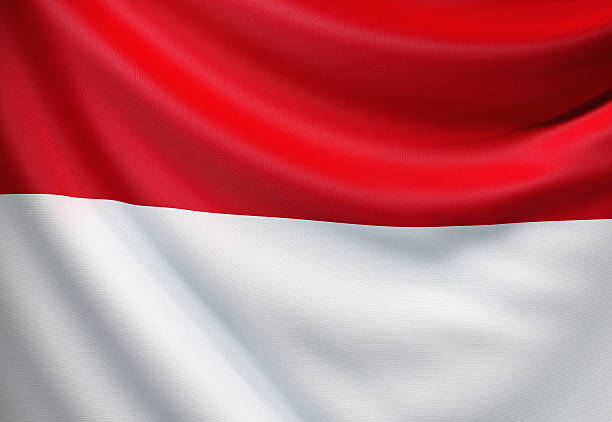 Flag of Indonesia stock photo